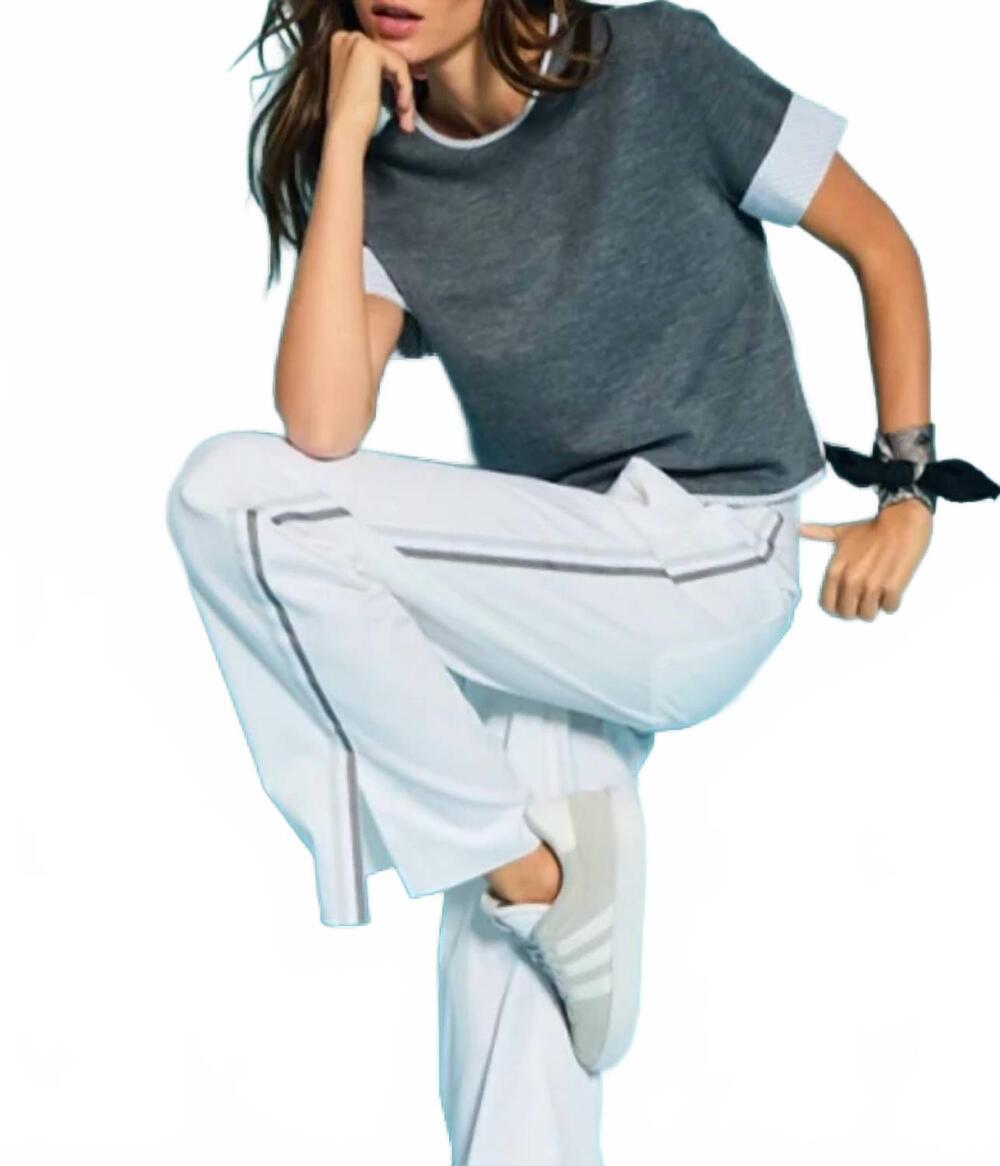 NEW WE-AR4 the street pant in grey and white